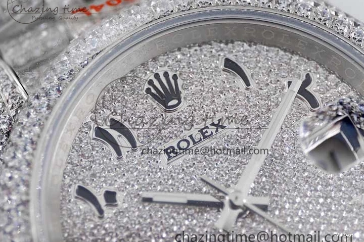 Jubilee Diamonds Datejust TWF 41 Arabic Full on A2824 Dial Edition SS Markers Best Bracelet 1:1 0214